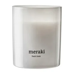 Bougie parfumée Meraki, 35 heures, Linge frais