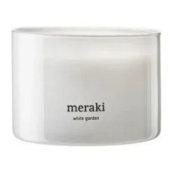 Bougie parfumée Meraki, 60 heures, Jardin blanc