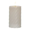 Bougie Pillar LED Flame Ø7,5x15 cm, Beige