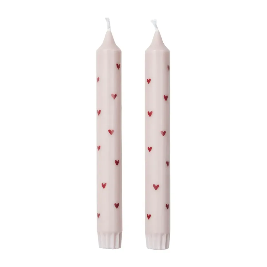 Bougies Amor 2 pièces, Light pink-red