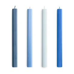 Bougies Hexagon Candle, lot de 4, Blues