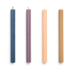 Bougies Hexagon Candle, lot de 4, Dark