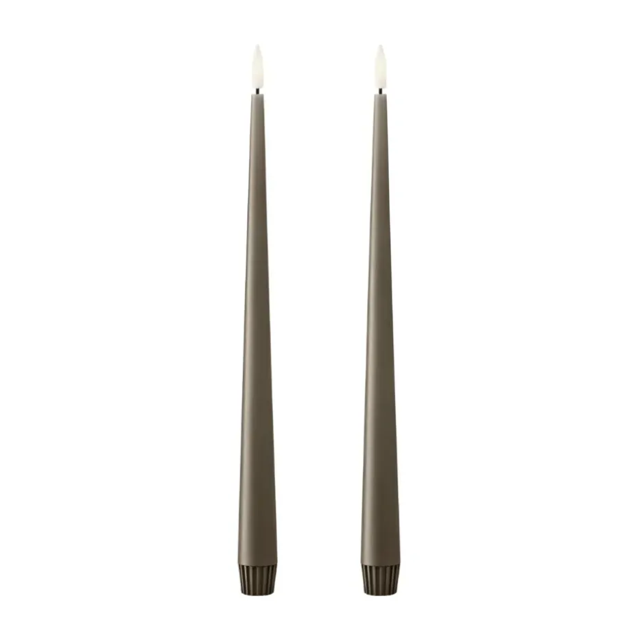 Bougies LED ester & erik lot de 2, 77 Caviar , 30 cm
