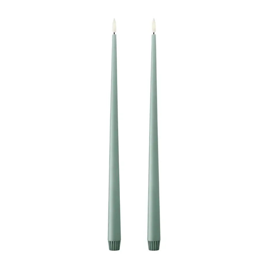 Bougies LED ester & erik lot de 2, 67 Jade stone, 40cm