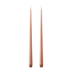 Bougies LED ester & erik lot de 2, 20 Rosy caramel, 40cm