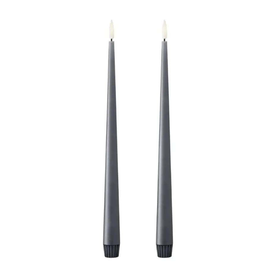 Bougies LED ester & erik lot de 2, 74 Dark Slate , 30 cm