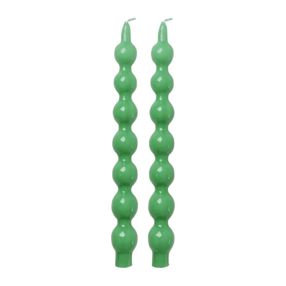 Bougies Rice 30,2 cm lot de 2, Green