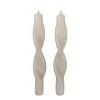 Bougies torsadées Twist twisted candles 23 cm Lot de 2, Rainy day