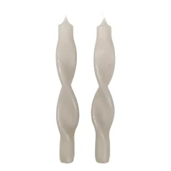 Bougies torsadées Twist twisted candles 23 cm Lot de 2, Rainy day