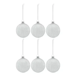 Boule de Noël Holiday lot de 6, Blanc
