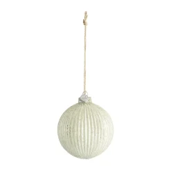Boule de Noël Norille Ø11 cm, Off white, nervuré