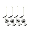 Boules de Noël Jolly, lot de 4, Blanc