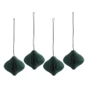 Boules de Noël Onion lot de 4, Vert forêt
