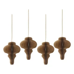Boules de Noël Spira lot de 4, Naturel