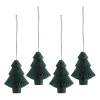 Boules de Noël Tree lot de 4, Vert forêt