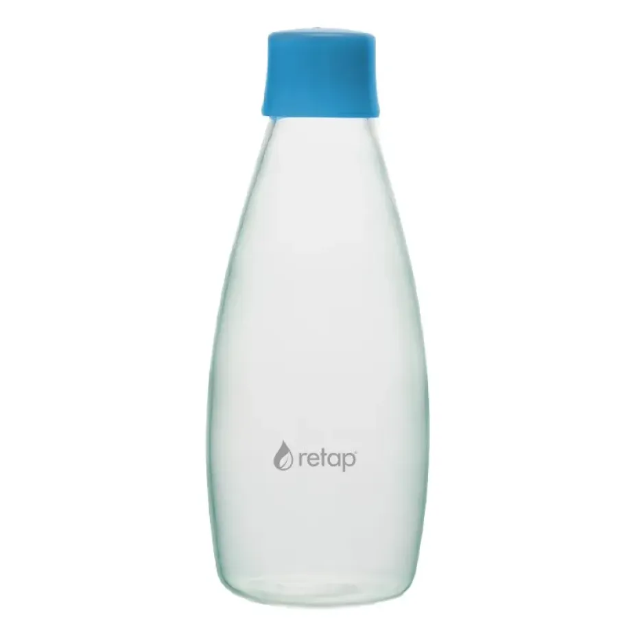 Bouteille en verre avec bouchon à vis Retap Go 08 80 cl, Light blue