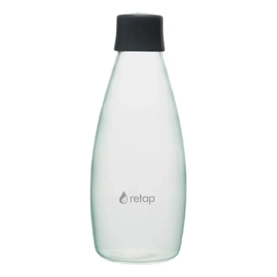 Bouteille en verre avec bouchon à vis Retap Go 08 80 cl, Grey