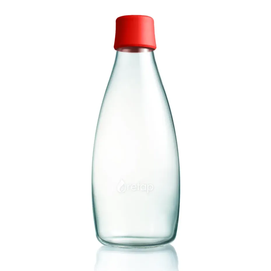 Bouteille en verre Retap 0,8 L, rouge