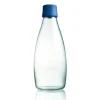 Bouteille en verre Retap 0,8 L, bleu foncé