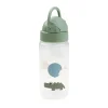 Bouteille Happy Clouds avec paille, Vert