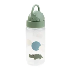 Bouteille Happy Clouds avec paille, Vert