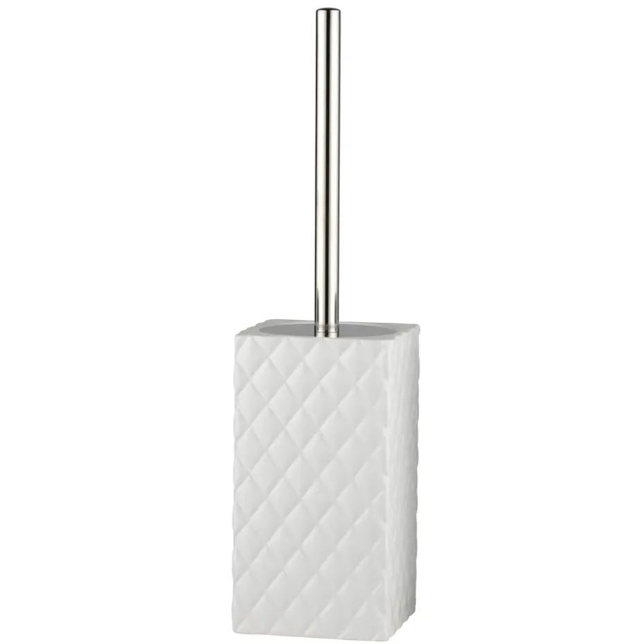 Brosse pour WC Portia, Blanc-argent