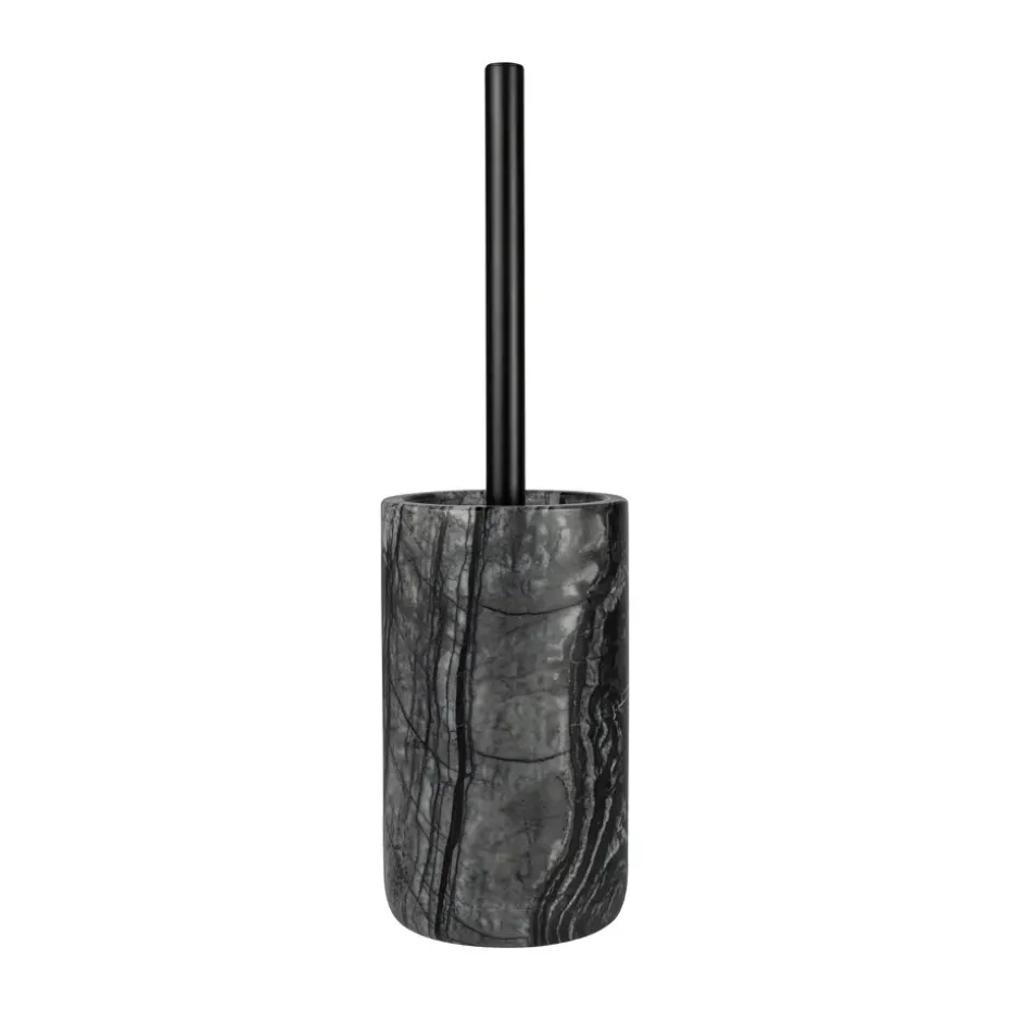 Brosse wc Marble 36 cm, Noir-gris