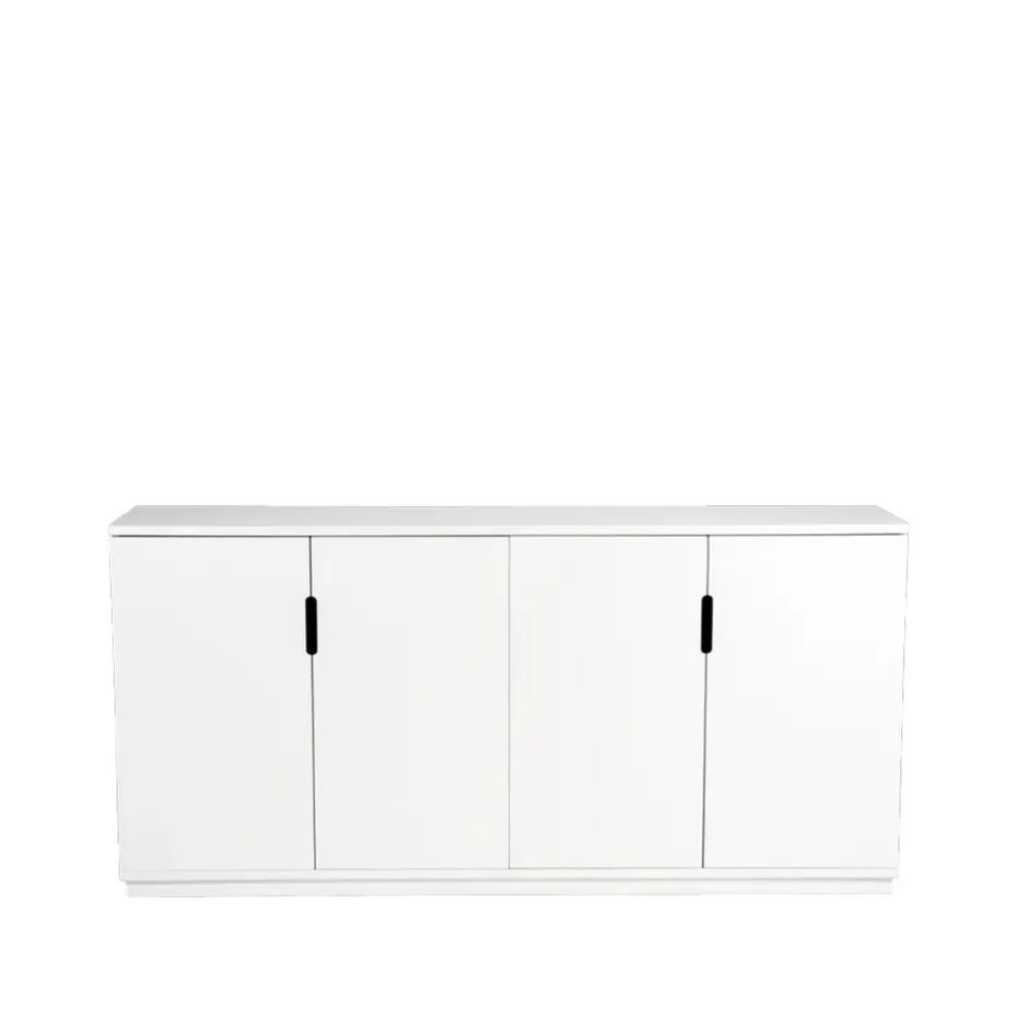 Buffet Aoko 77x160 cm, Blanc laqué