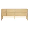 Buffet Hylte 6 tiroirs 172x73 cm, Chêne