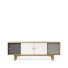 Buffet Moodi 180, gris/blanc, structure en chêne