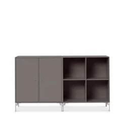 Buffet Pair, coffee 35, pieds chromés