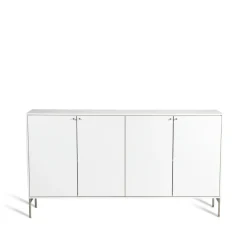Buffet Volt 80x148 cm, Blanc laqué