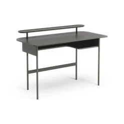 Bureau Luna avec étagère, Chêne gris