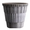 Cache-pot Atlas raw avec soucoupe, Gris, Ø21 cm