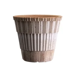 Cache-pot Atlas raw avec soucoupe, Rosa, Ø16 cm