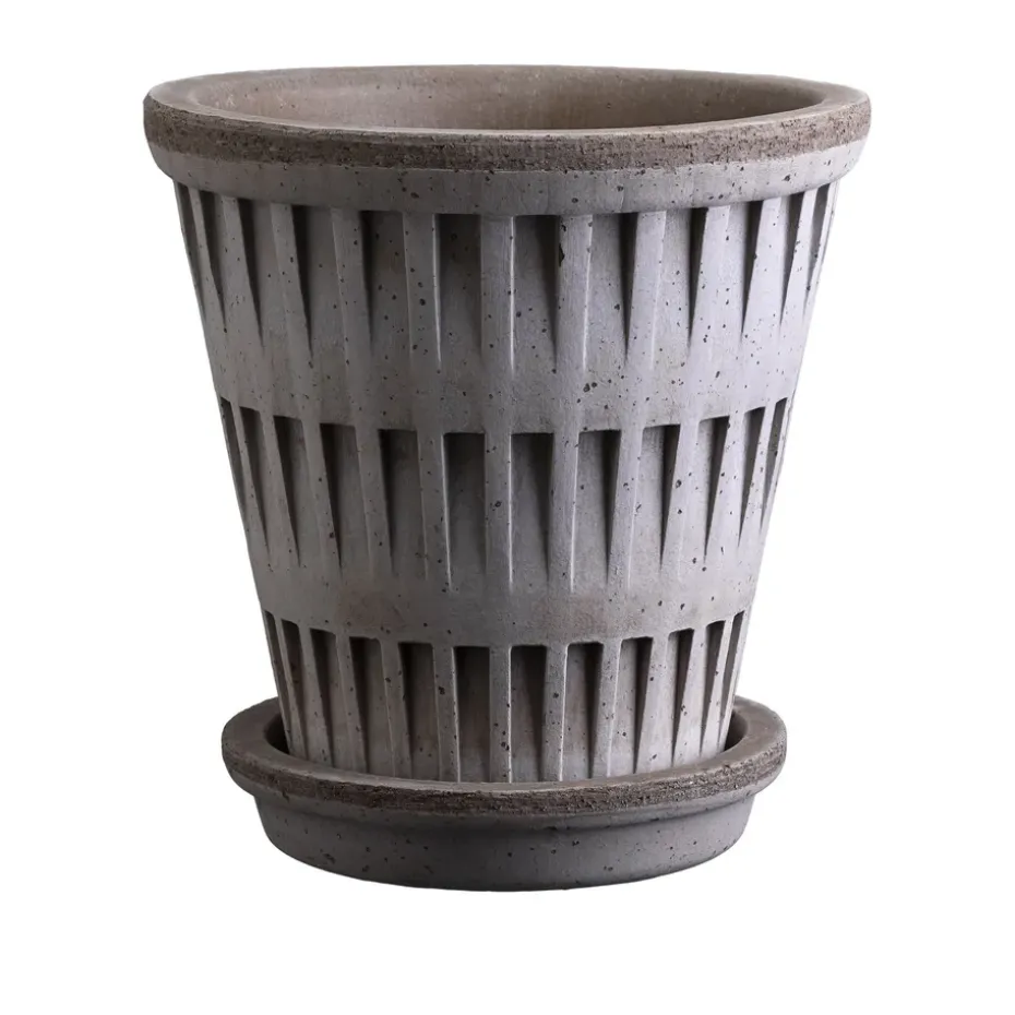 Cache-pot Atlas raw, Gris, Ø16 cm