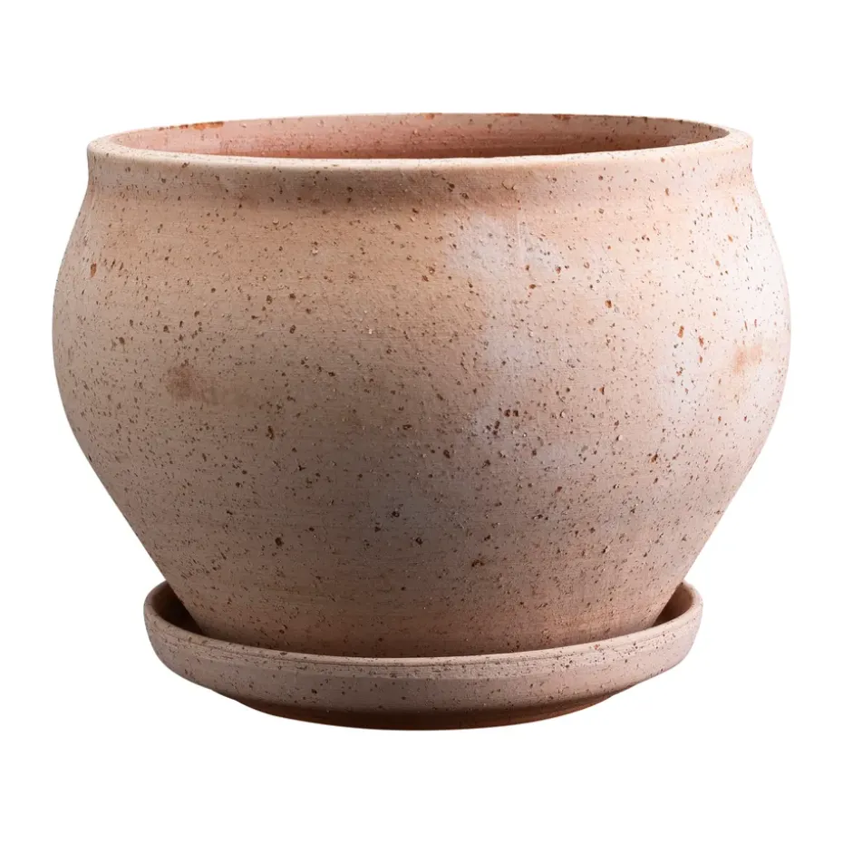 Cache-pot avec soucoupe Delphi 2 pièces, Rose, Ø24 cm, low