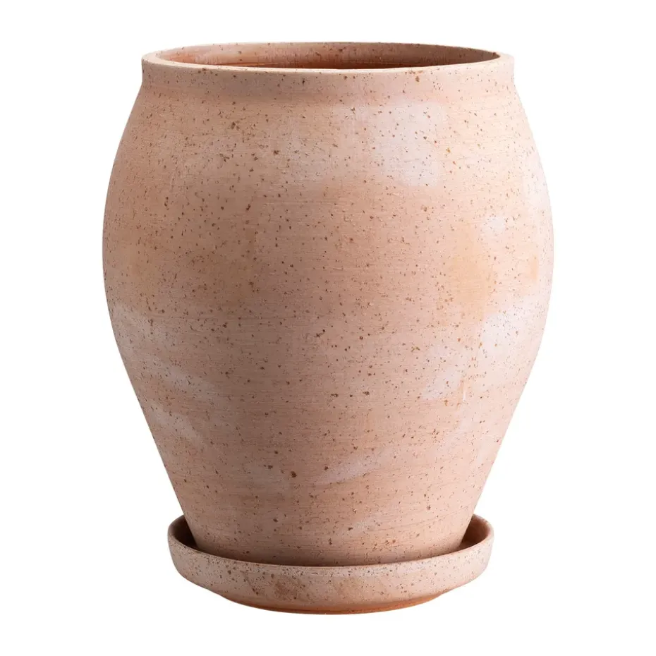 Cache-pot avec soucoupe Delphi 2 pièces, Rose, Ø22 cm, haut