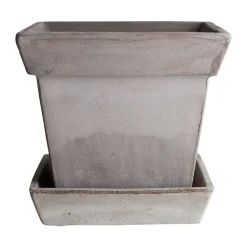 Cache-pot Gaia raw, Gris, Ø21 cm