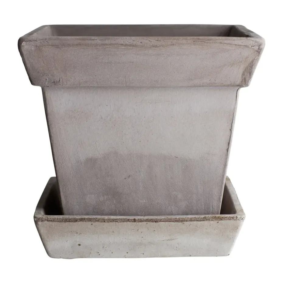 Cache-pot Gaia raw, Gris, Ø21 cm