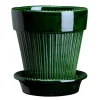 Cache-pot émaillé Simona Ø14 cm, Vert