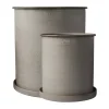 Cache-pot Plant pot, large, lot de 2, Beige