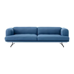Canapé 3 places Inland AV23, Vidar 4 Denim Blue 733-pieds noirs