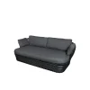 Canapé Basket 2 places, Graphite grey, coussins gris