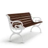 Canapé Byarum, Pin brun lasure, support blanc, 155 cm
