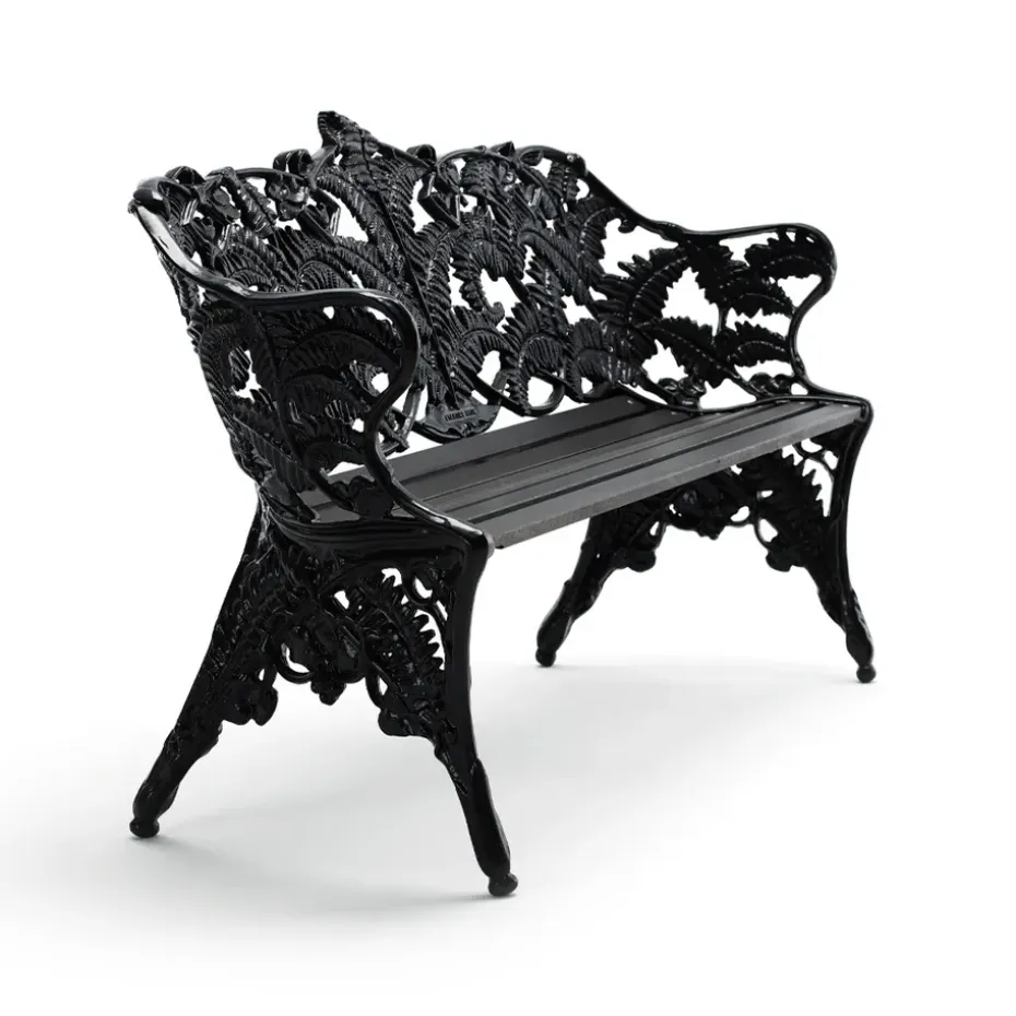 Canapé Classic, Lasure acajou noir, support noir