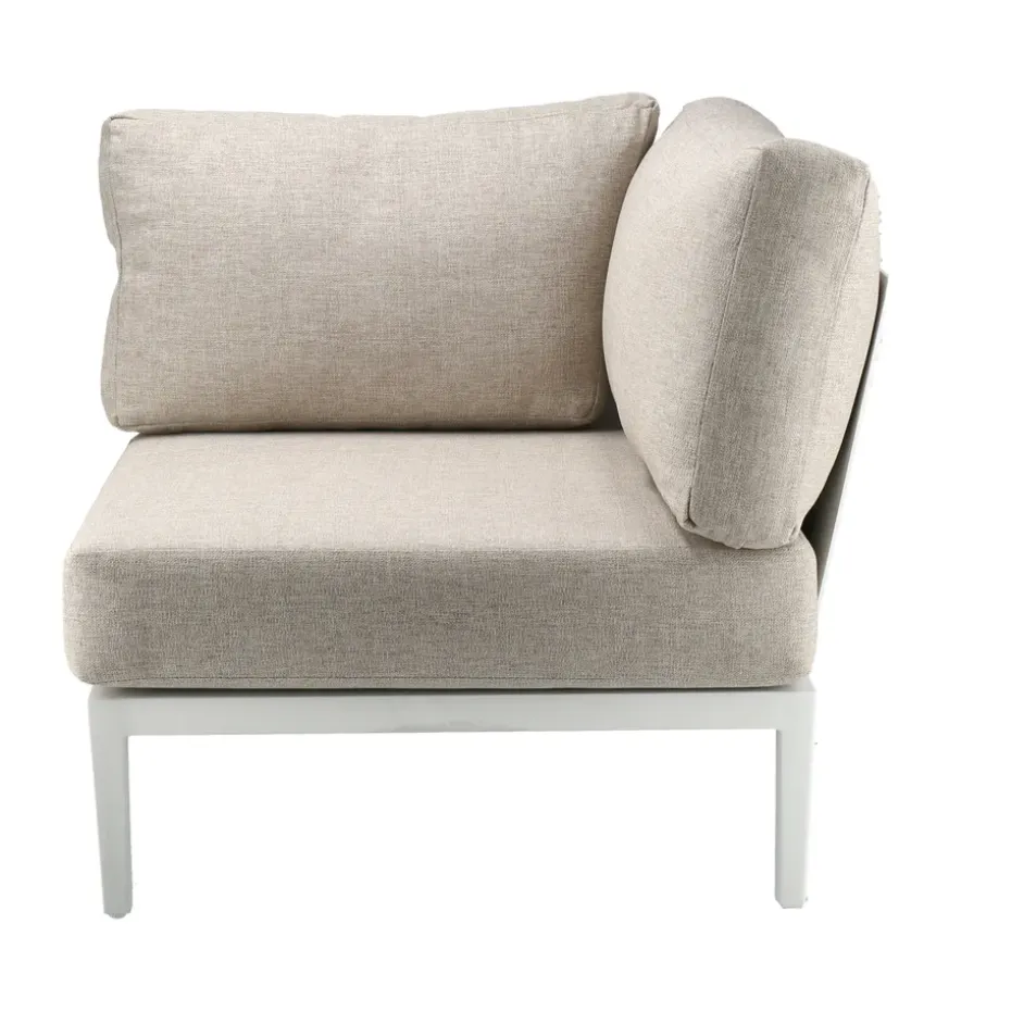 Canapé modulable Santander module d'angle , Blanc-beige