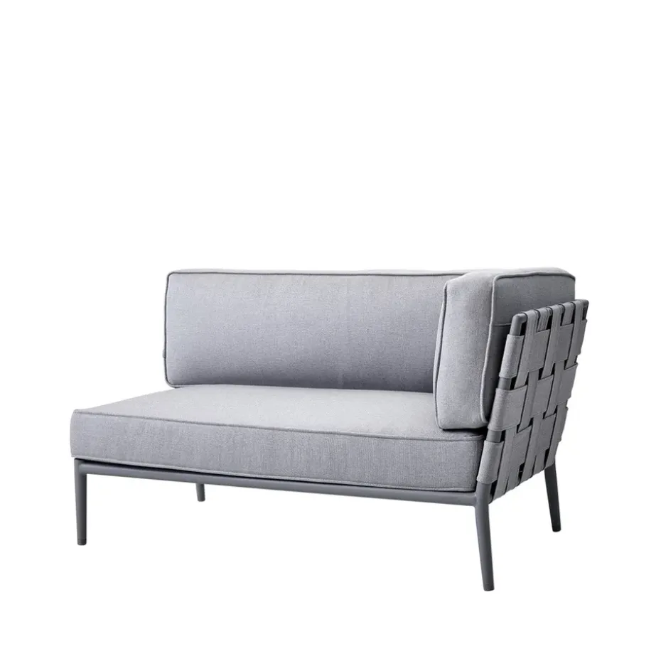 Canapé modulaire Conic, Light grey-gauche-incl. coussins