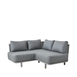 Canapé modulaire Moments, Gris, coin, Cane-Line soft rope
