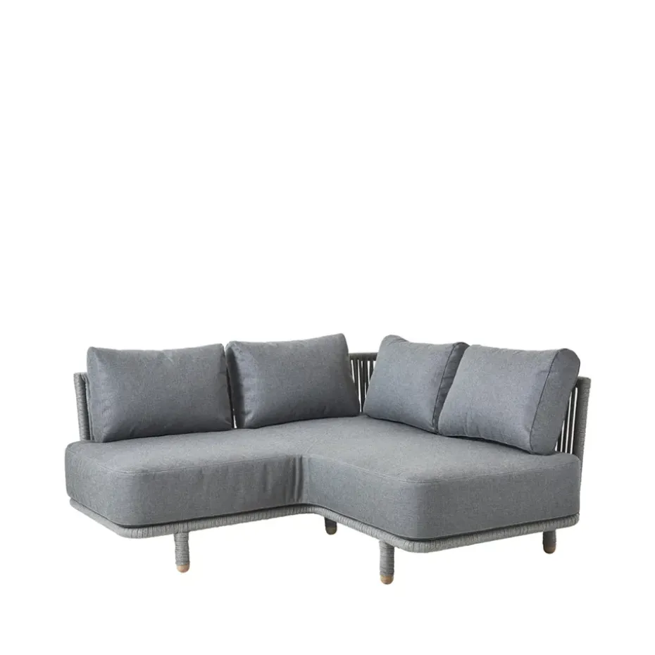 Canapé modulaire Moments, Gris, coin, Cane-Line soft rope